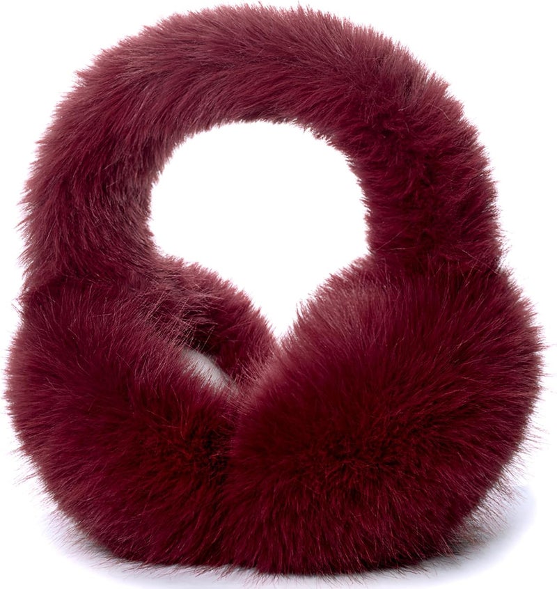 Mottico Winter Ear muffs for Women Men, Fluffy Ear Warmer with Thick Faux Ear Covers, Foldable for Convenience! - Image 1